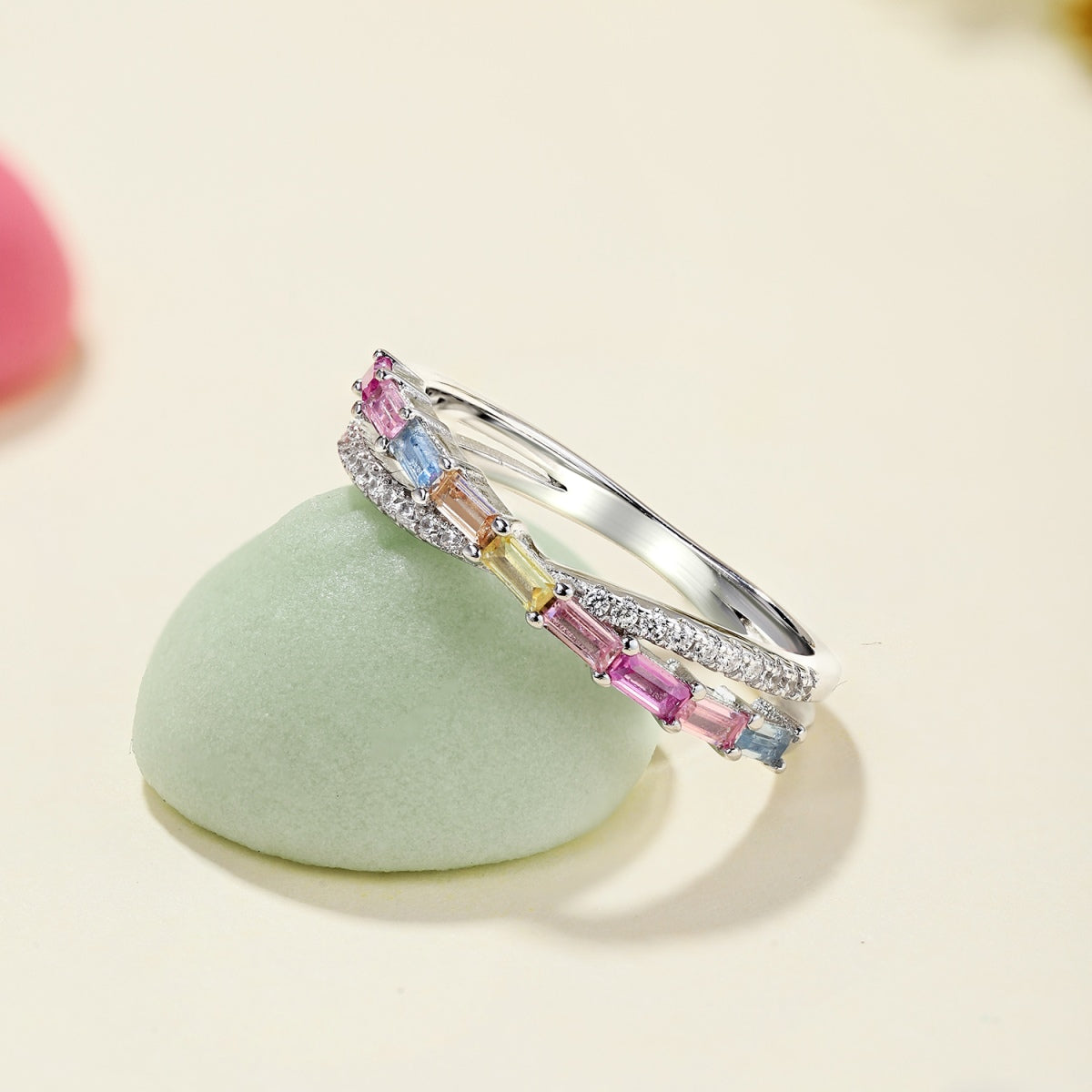 [Clover Jewelery]Energetic Elegant Radiant Cut Party Ring