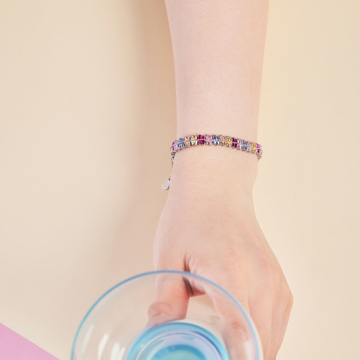 [Clover Jewelery]Sparkling Exquisite Multi Cut Party Bracelet
