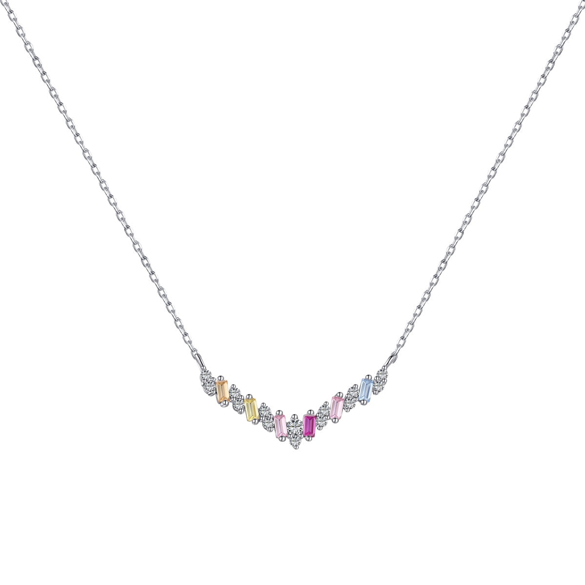 [Clover Jewelery]Dazzling Rainbow Necklace