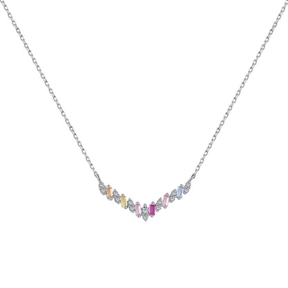 [Clover Jewelery]Dazzling Rainbow Necklace