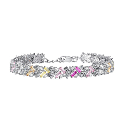 [Clover Jewelery]Dazzling Unique Multi Shape Daily Bracelet