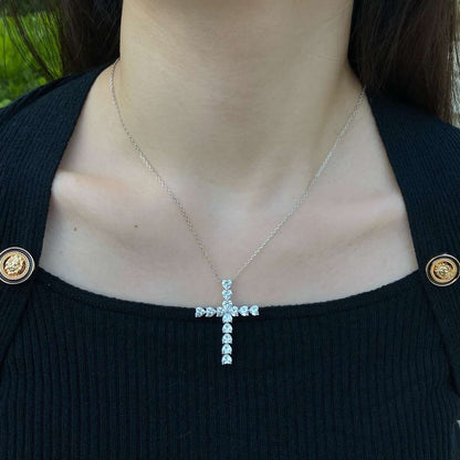 [Clover Jewelery]Radiant Cross Shape Necklace