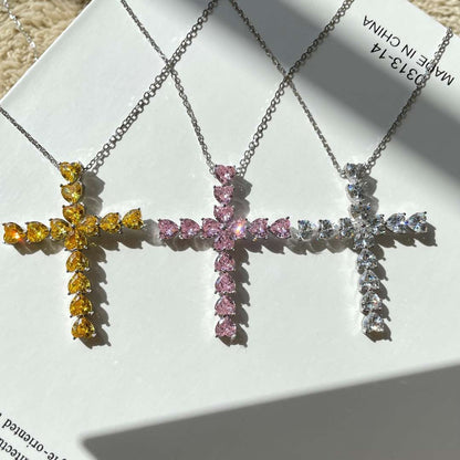 [Clover Jewelery]Radiant Cross Shape Necklace