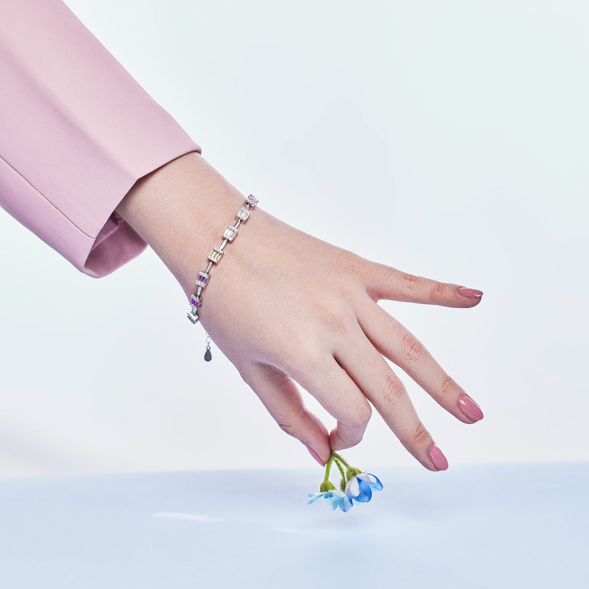 [Clover Jewelery]Dainty Charming Emerald Cut Daily Bracelet