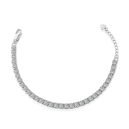[Clover Jewelery]Sparkling Radiant Princess Cut Tennis Bracelet