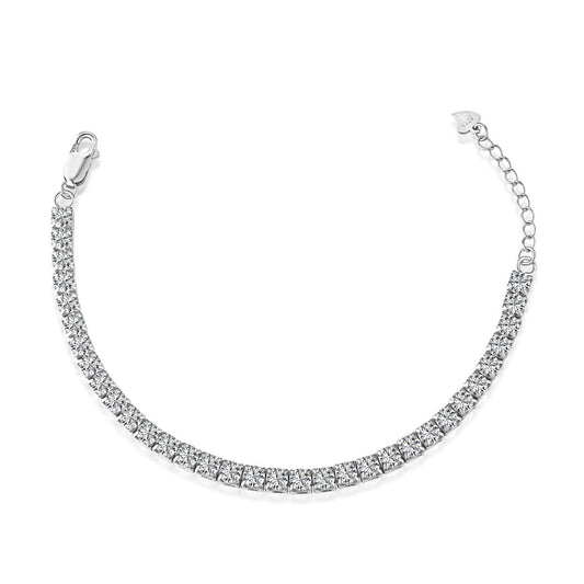 [Clover Jewelery]Sparkling Radiant Princess Cut Tennis Bracelet