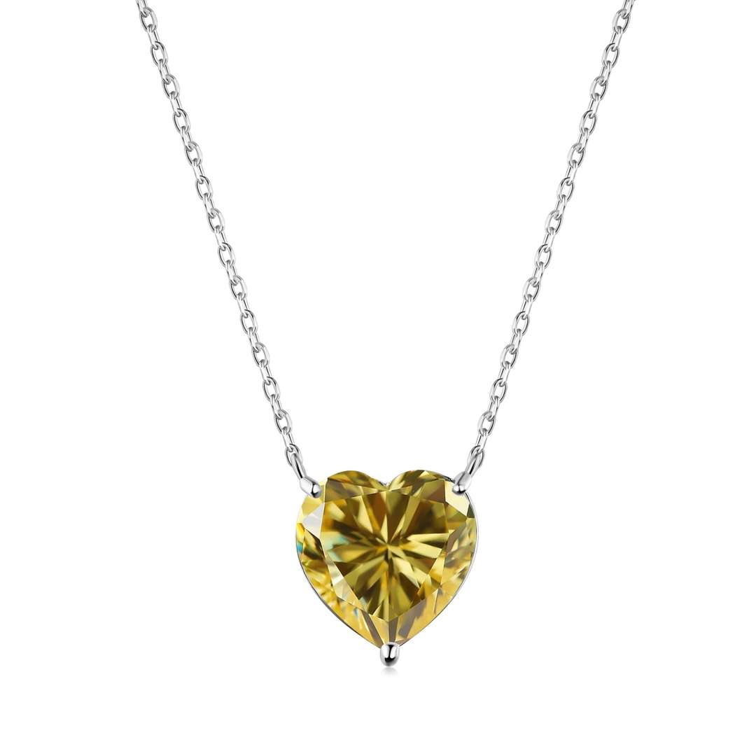 [Clover Jewelery]6.0 carat Radiant Heart Shape Necklace