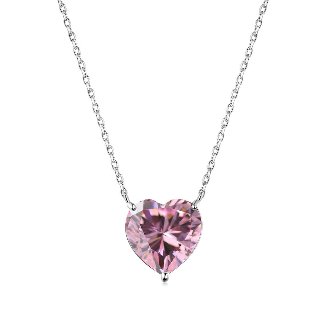 [Clover Jewelery]6.0 carat Radiant Heart Shape Necklace
