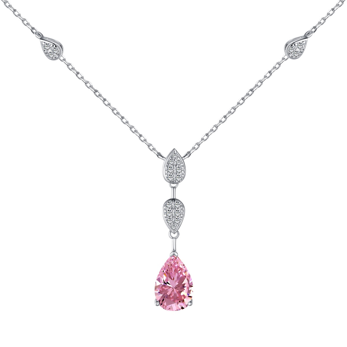 [Clover Jewelery]Dazzling Pear Cut Necklace