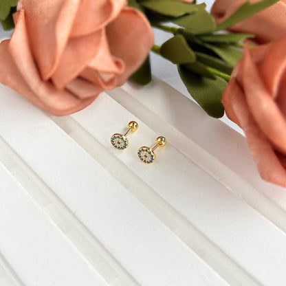 [Clover Jewelery]Devil's Eye Ear Bone Nail Earrings