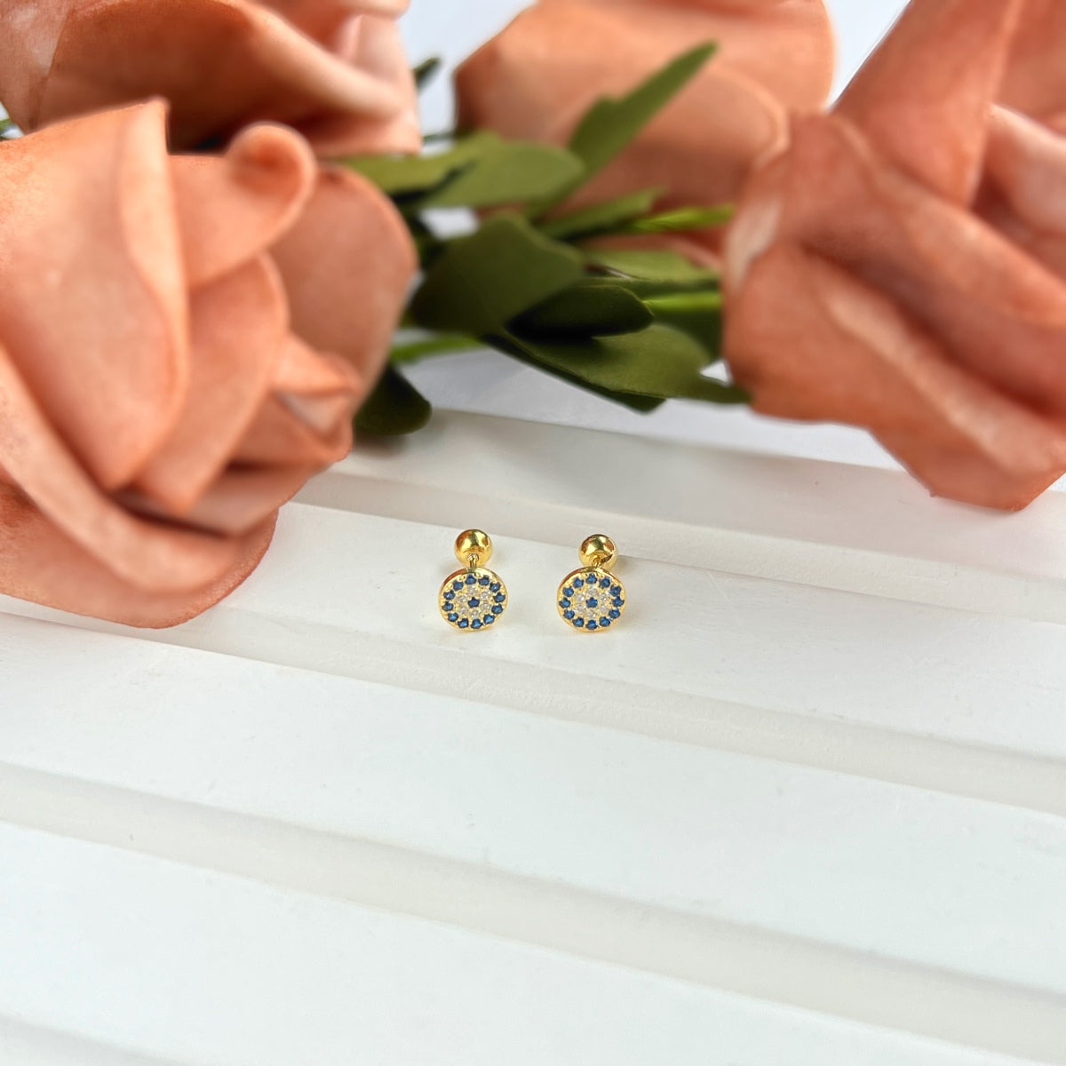 [Clover Jewelery]Devil's Eye Ear Bone Nail Earrings