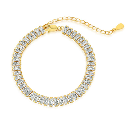 [Clover Jewelery]Exquisite Emerald Cut Daily Bracelet