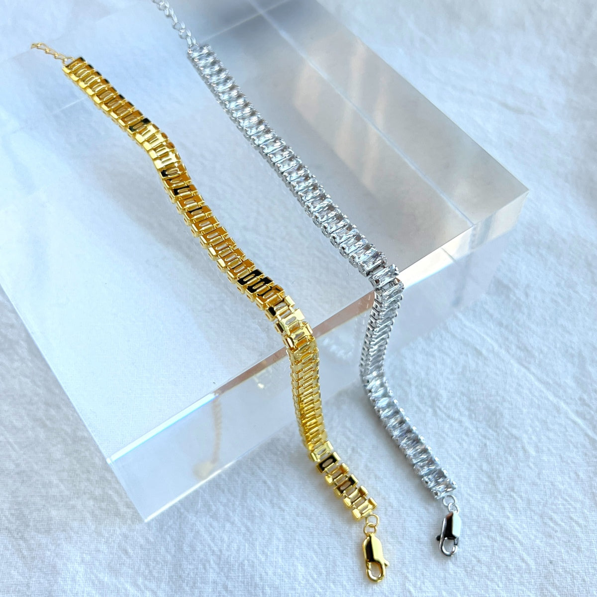 [Clover Jewelery]Exquisite Emerald Cut Daily Bracelet