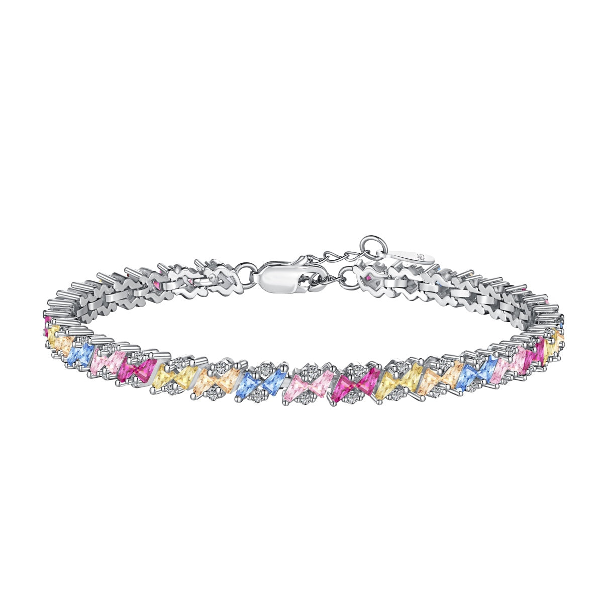 [Clover Jewelery]Ornate Sparkling Multi Cut Party Bracelet
