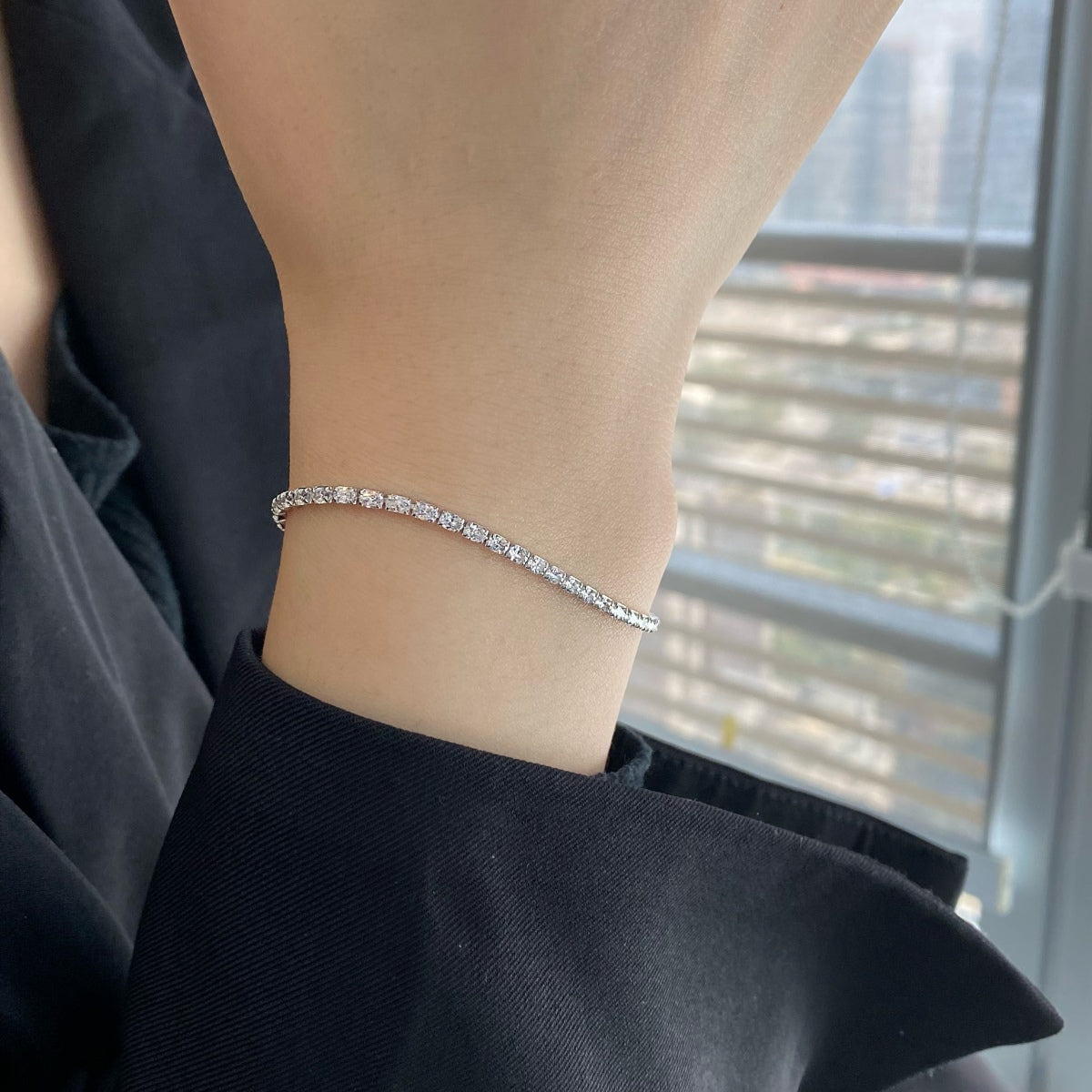 [Clover Jewelery]Elegant Emerald Cut Daily Bracelet