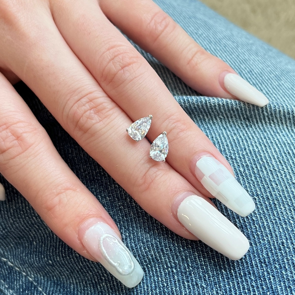 [Clover Jewelery]Ornate Water Drop Shape Earrings