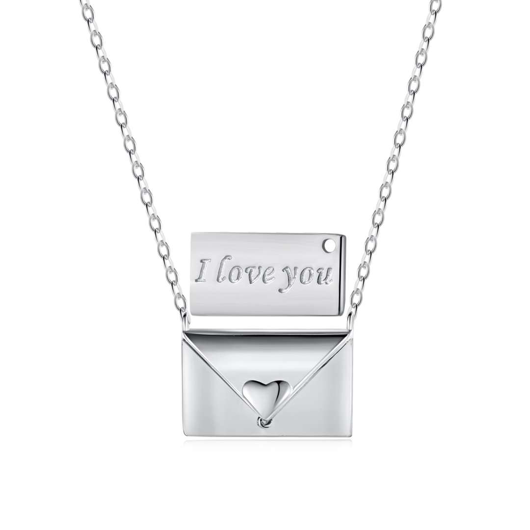 [Clover Jewelery]Envelope Heart Shape Mother's Day Necklace