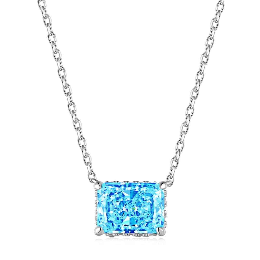[Clover Jewelery]Luxurious Square Shape Colorful Necalack