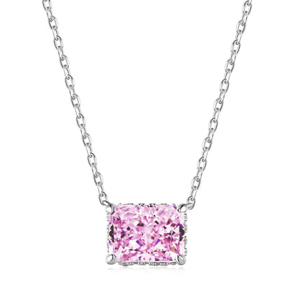 [Clover Jewelery]Luxurious Square Shape Colorful Necalack