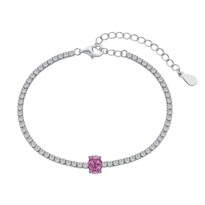 [Clover Jewelery]0.75 Carat Exquisite Oval Cut Daily Bracelet
