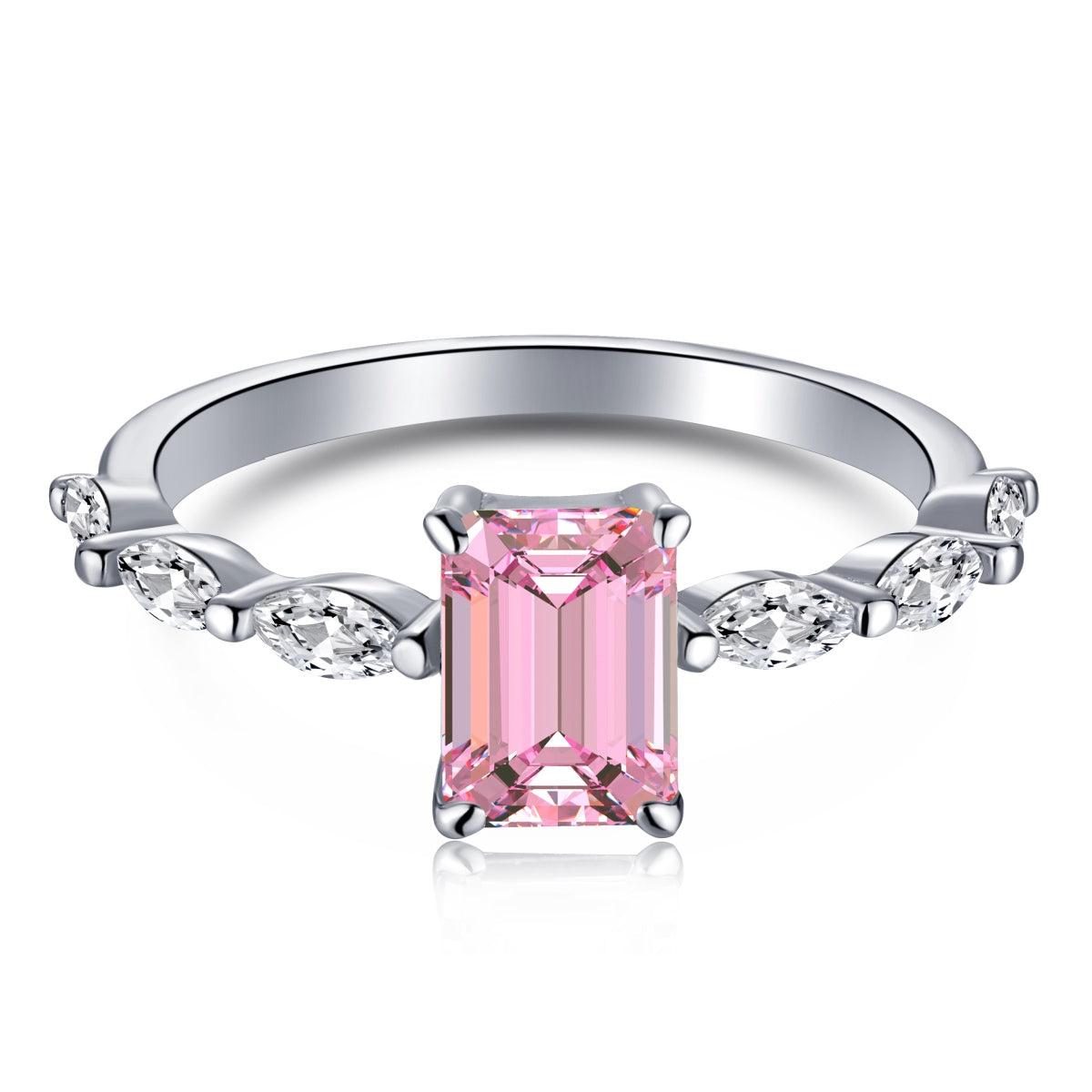 [Clover Jewelery]1.0 Carat Dainty Resplendent Radiant Cut Daily Ring
