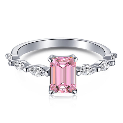 [Clover Jewelery]1.0 Carat Dainty Resplendent Radiant Cut Daily Ring