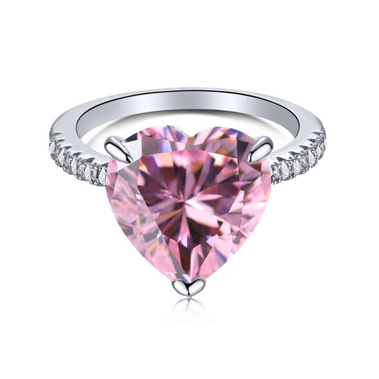 [Clover Jewelery]6.0 Carat Luxurious Sparkling Romantic Heart Cut Lover Ring