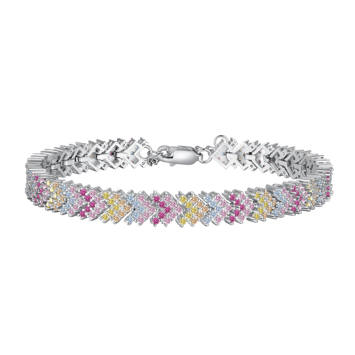 [Clover Jewelery]Ornate Sparkling Round Cut Party Bracelet