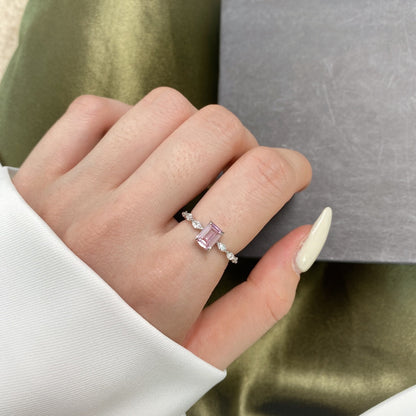 [Clover Jewelery]1.0 Carat Dainty Resplendent Radiant Cut Daily Ring