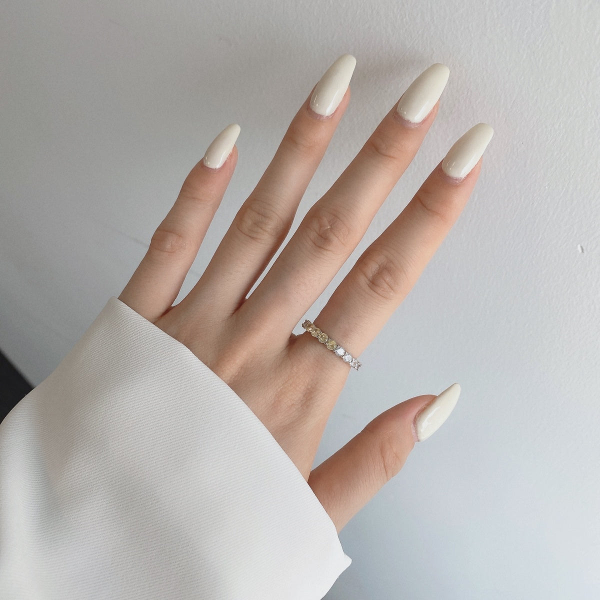 [Clover Jewelery]Sparkling Round Cut Tennis Ring