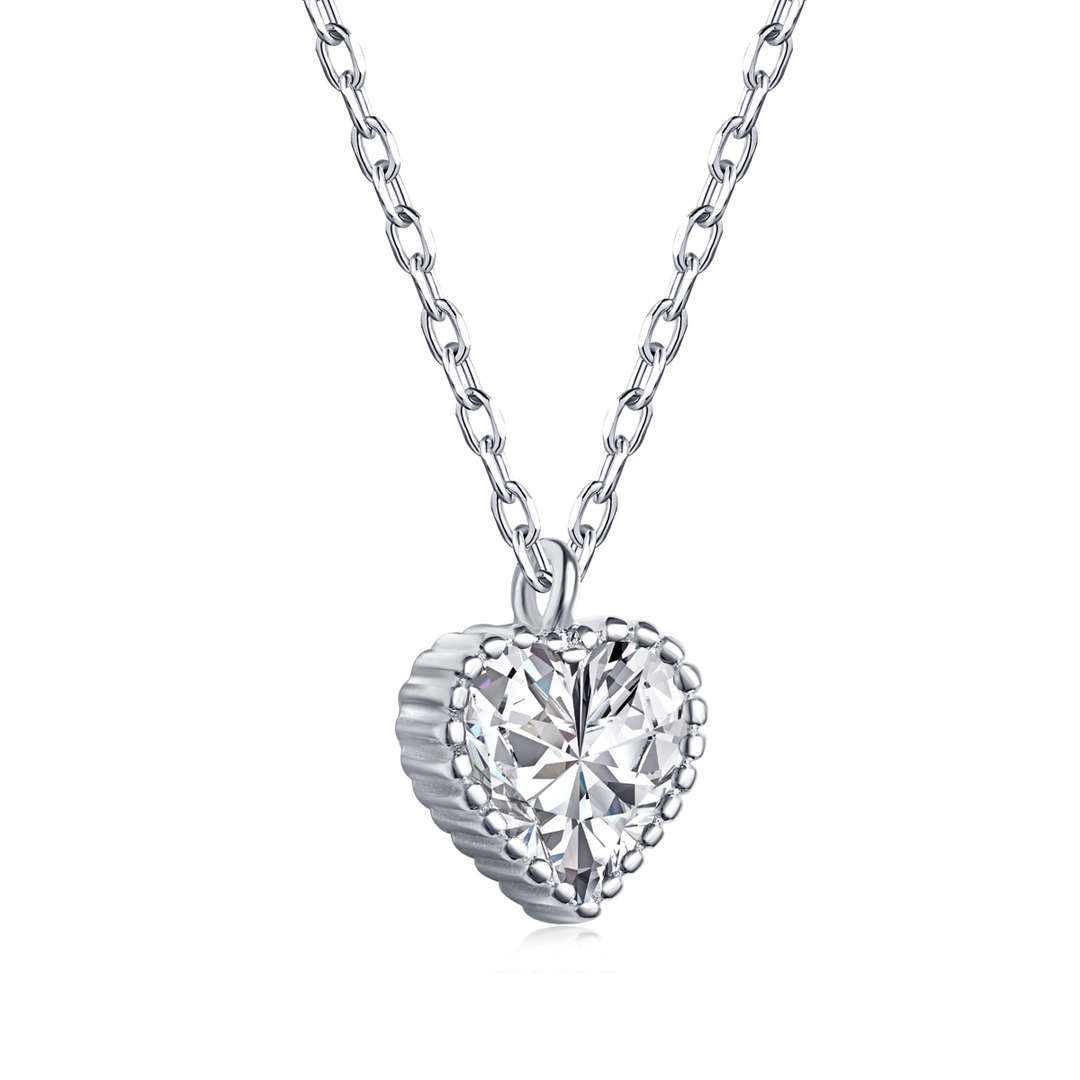 [Clover Jewelery]Ornate Heart Shape Necklace