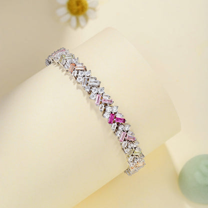 [Clover Jewelery]Dazzling Unique Multi Shape Daily Bracelet