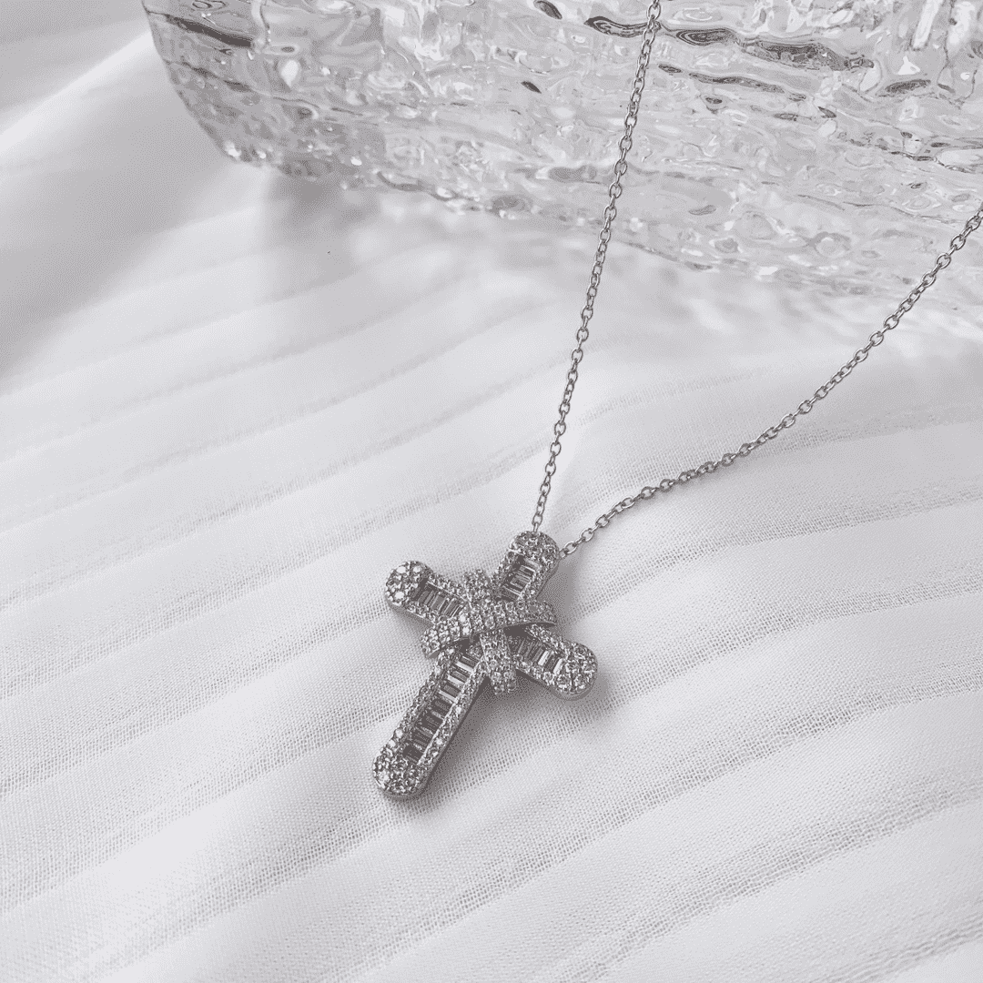 [Clover Jewelery]Gypsophila With Dimonds Necklace