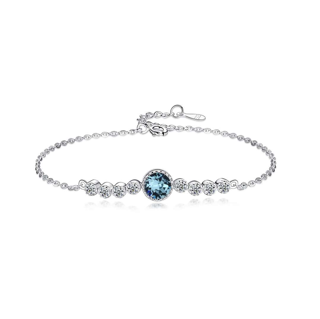 [Clover Jewelery]Luxurious Heart Of The Ocean Bracelet