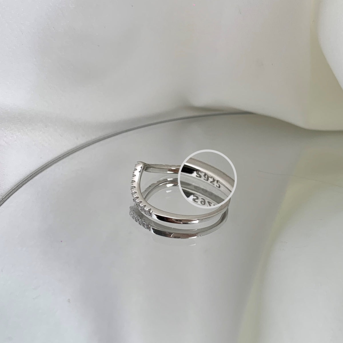 [Clover Jewelery]Elaborate Tennis Band Ring