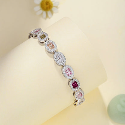 [Clover Jewelery]Exquisite Ornate Emerald Cut Daily Bracelet