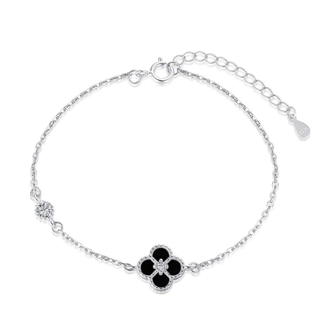 [Clover Jewelery]Delicate Four Leaf Clover Bracelet