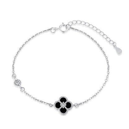 [Clover Jewelery]Delicate Four Leaf Clover Bracelet