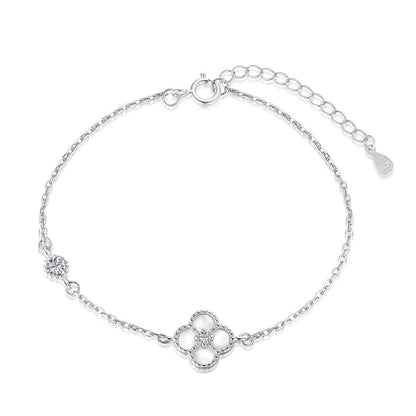[Clover Jewelery]Delicate Four Leaf Clover Bracelet