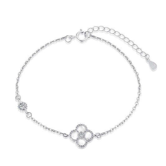 [Clover Jewelery]Delicate Four Leaf Clover Bracelet