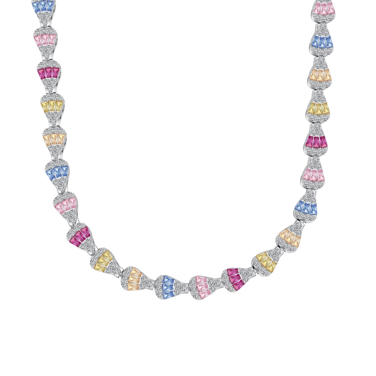 [Clover Jewelery]Radiant Colorful Rainbow Necklace
