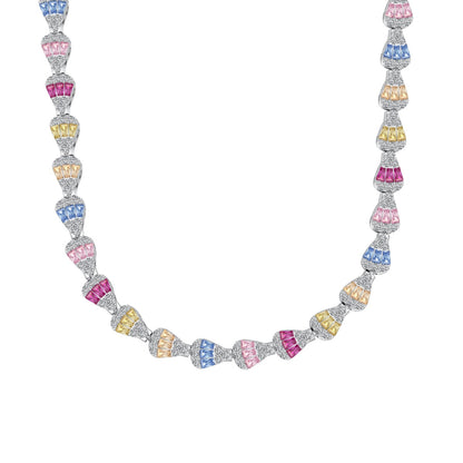 [Clover Jewelery]Radiant Colorful Rainbow Necklace