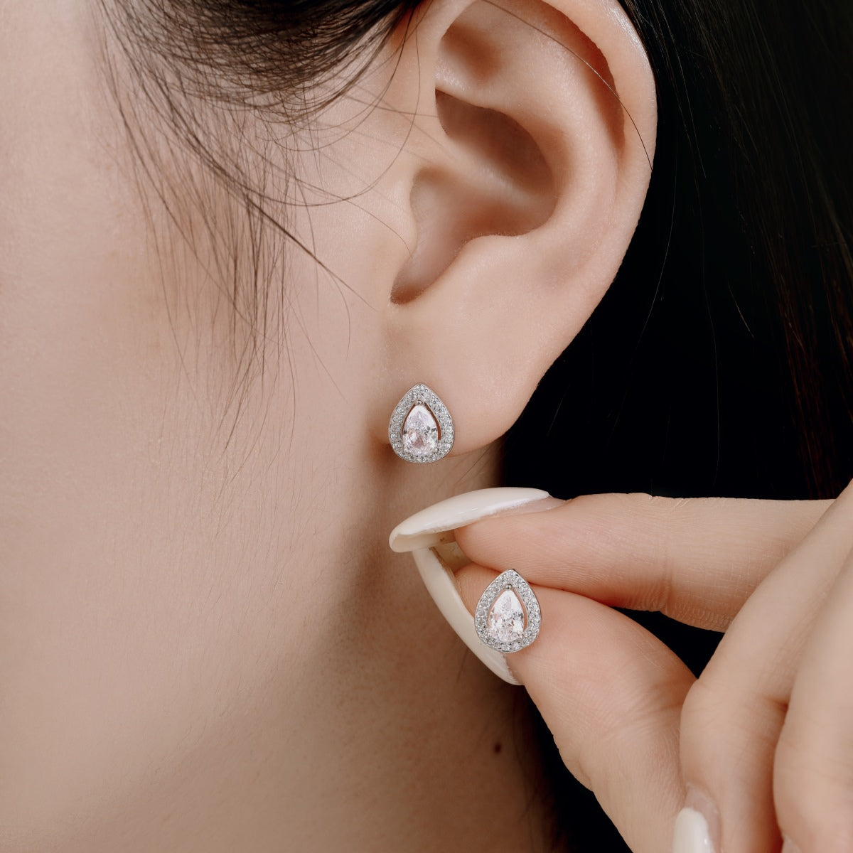 [Clover Jewelery]Luxurious Water Drop Shape Earrings