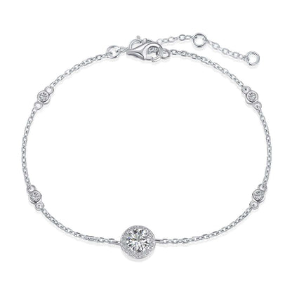 [Clover Jewelery]Dazzling Round Cut Shape Bracelet