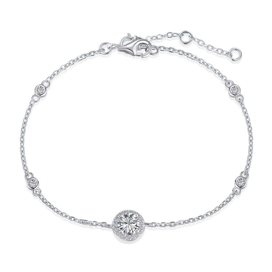 [Clover Jewelery]Dazzling Round Cut Shape Bracelet