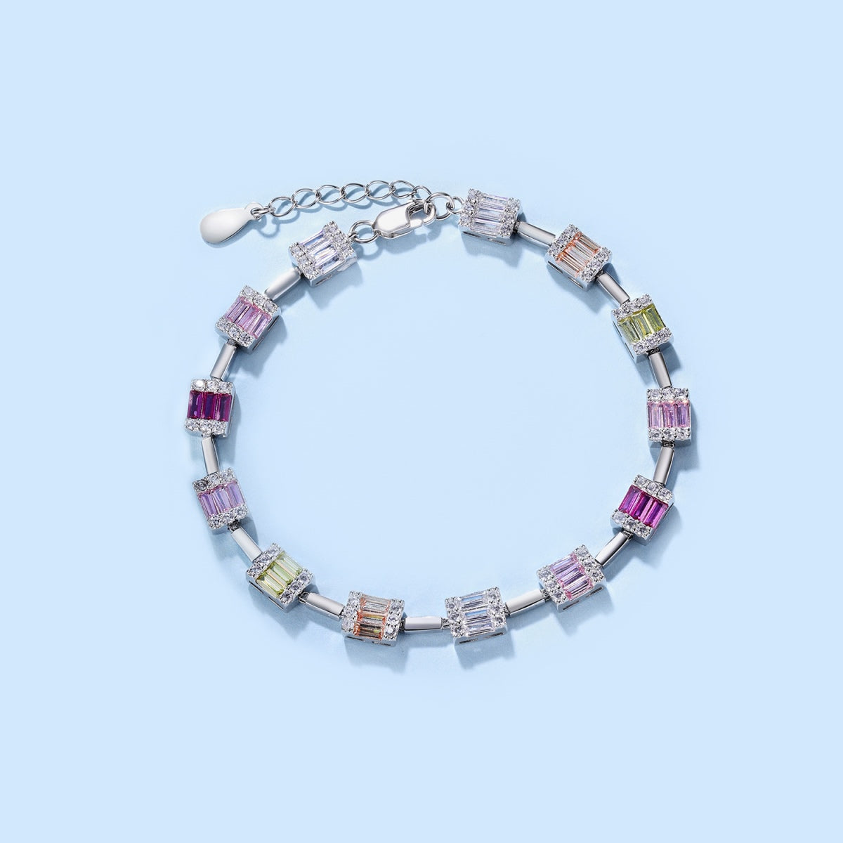 [Clover Jewelery]Dainty Charming Emerald Cut Daily Bracelet