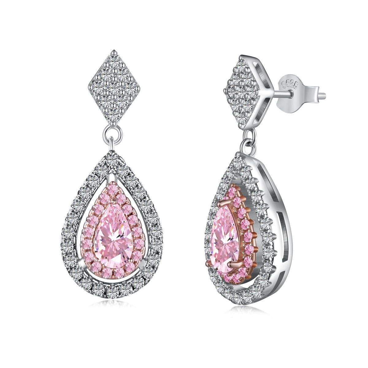 [Clover Jewelery]Ornate Delicate Water Drop Shape Banquet Earrings