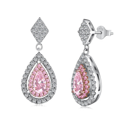 [Clover Jewelery]Ornate Delicate Water Drop Shape Banquet Earrings