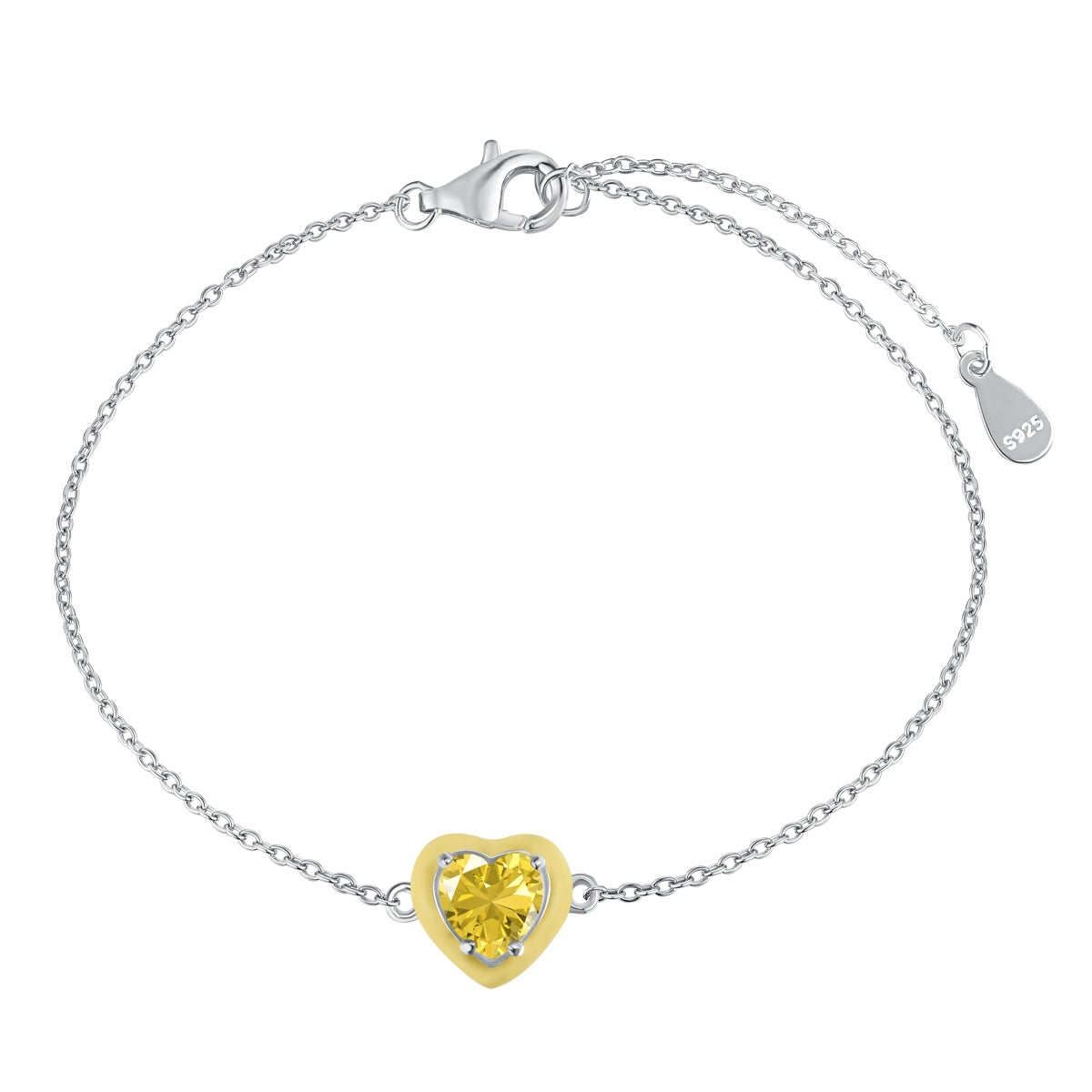 [Clover Jewelery]Sparkling Romantic Heart Shape Lover Bracelet