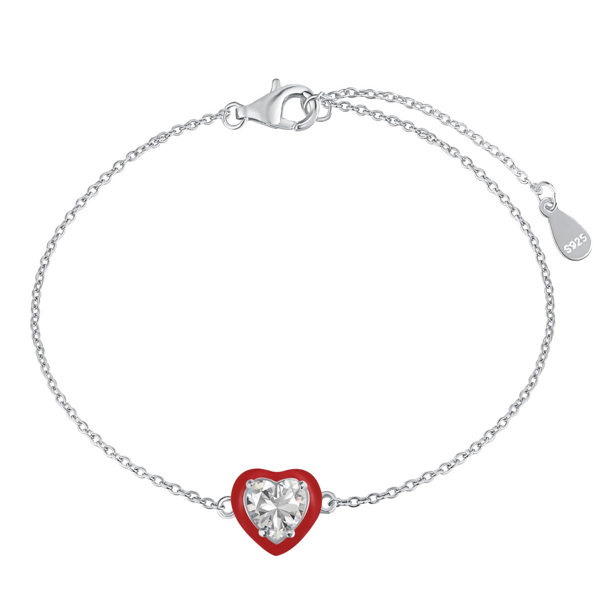 [Clover Jewelery]Sparkling Romantic Heart Shape Lover Bracelet
